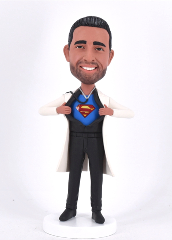 Custom Bobbleheads Superman Doctor/Nurse Personalized Bobbleheads