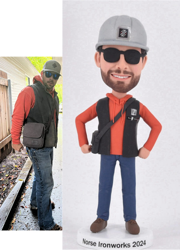 Custom Bobbleheads Bobble head Gifts For Construction Worker