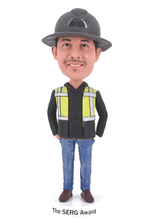 Custom Custom Bobbleheads Personalized Bobble head For Construction Worker