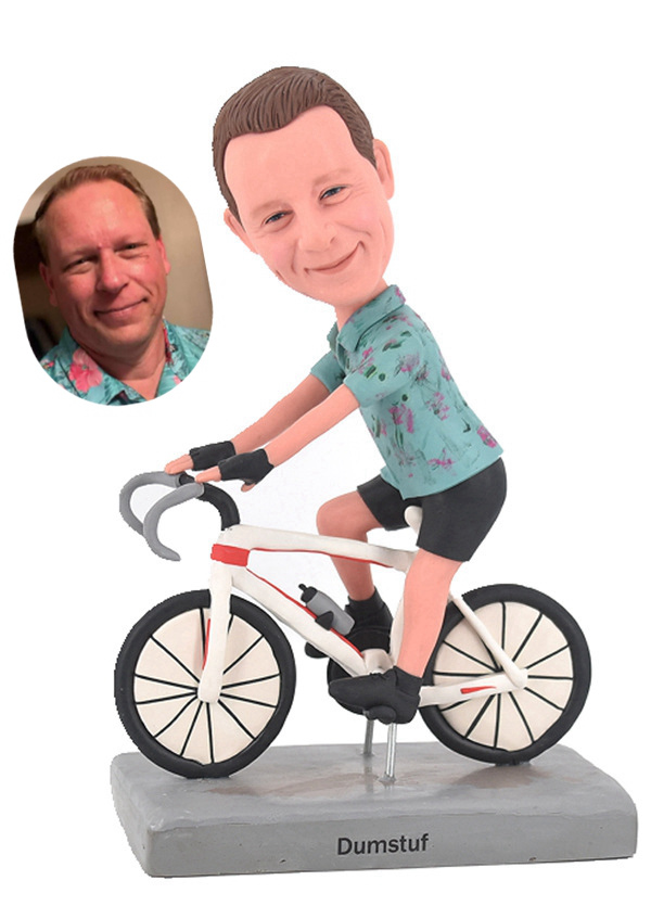 Custom Custom Bobblehead Male Cyclists Biker Riding Bicycle Gifts For Boss Gifts For Dad Gifts For Boyfriend