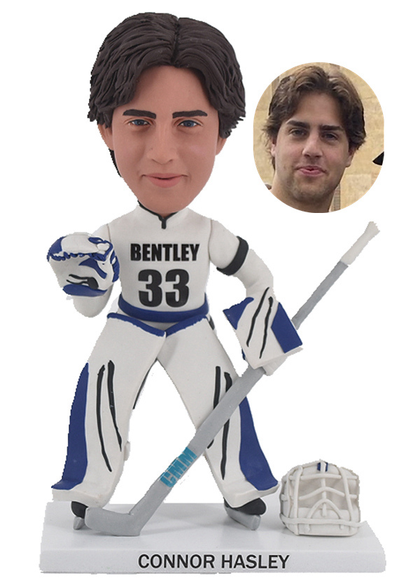 Custom Custom Bobblehead Of Hockey Goalie Personalized Gifts for Snowball