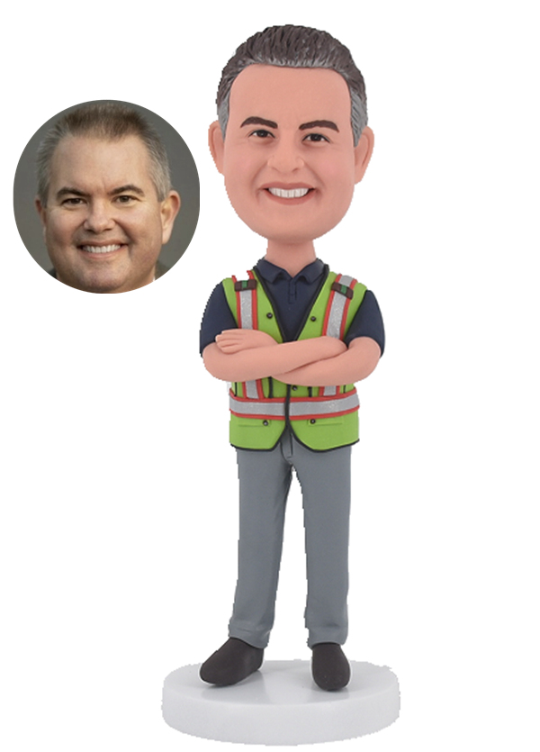 Custom Bobbleheads Construction Worker Team Gifts For Builder Worker Male Labor