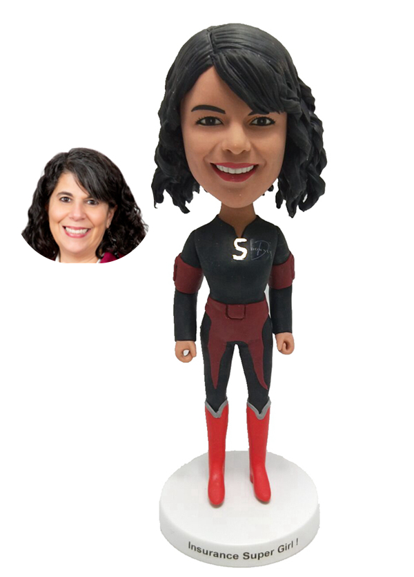 Custom Custom Female Superhero Bobbleheads Super Girl Figurines Boss Gifts for Lady