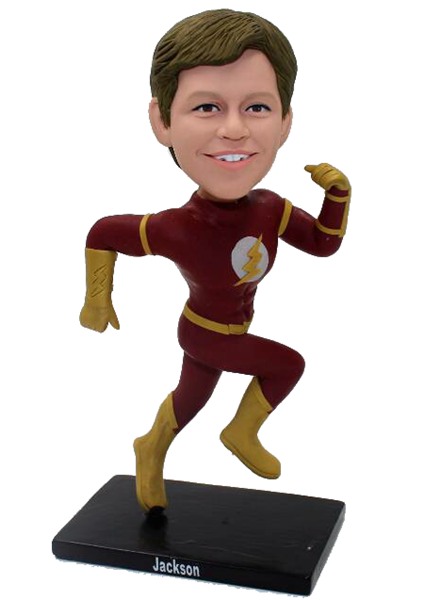 Custom Bobbleheads My face The Flash Personalized Bobbleheads