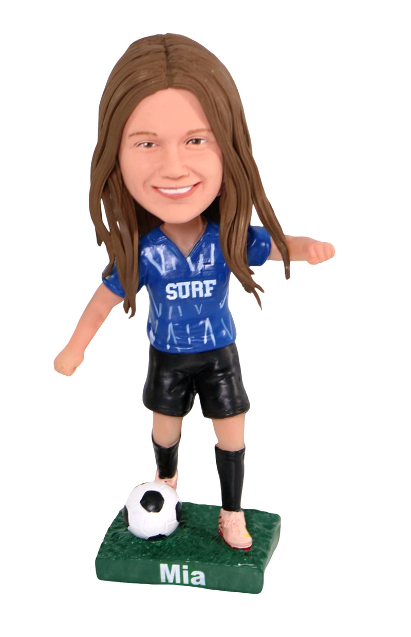 Custom Custom football player bobblehead female soccer doll Custom Custom football player bobblehead female soccer doll