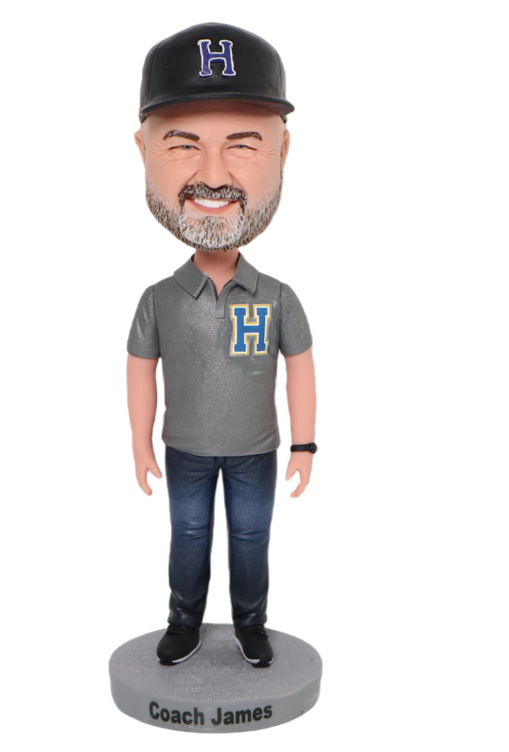 Custom Custom Bobblehead Coach With Cap - Personalized Sports Coach Gift Custom Custom Bobblehead Coach With Cap - Personalized Sports Coach Gift