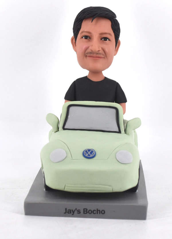 Custom Custom bobblehead driving beetle car Christmas gifts for boss/Christmas gifts for father