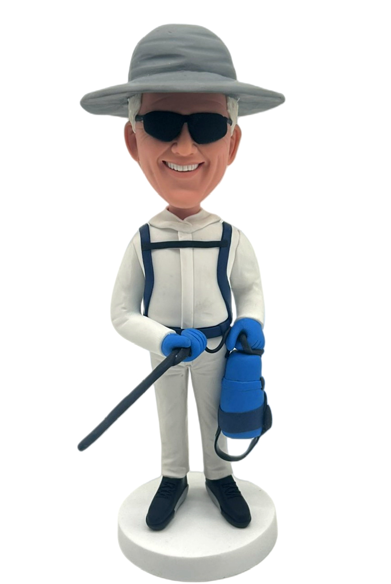 Custom Custom handmade professional pest control worker bobblehead Custom Custom handmade professional pest control worker bobblehead