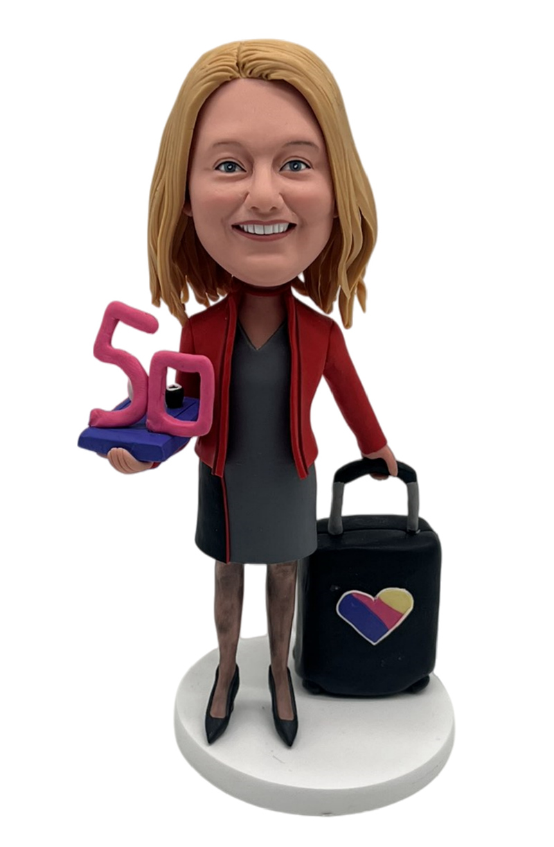 Custom Custom female bobblehead Unique personalized 50th birthday Custom Custom female bobblehead Unique personalized 50th birthday