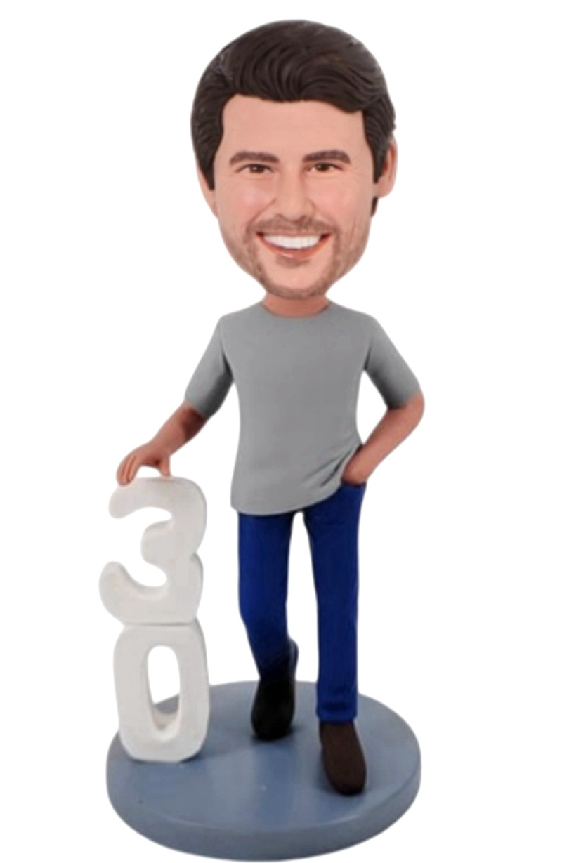 Custom Custom 30th Birthday Male Bobblehead Custom Custom 30th Birthday Male Bobblehead