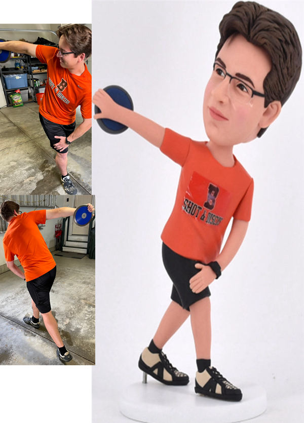 Custom Bobbleheads Personalized Bobble head Gifts For Shot Put player