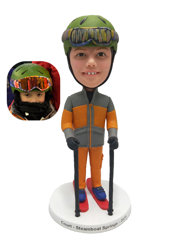 Custom Custom Skiing Bobblehead Personalized GiftS for Skier,GiftS For Kids