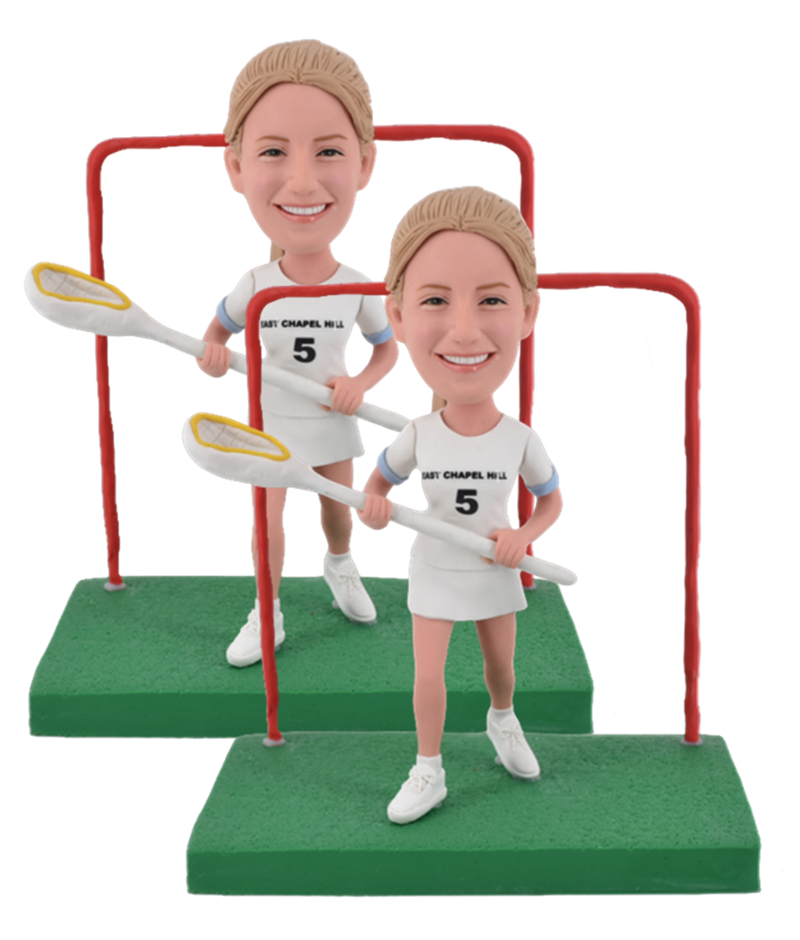 Custom Female Lacrosse Player Custom Bobblehead Custom Female Lacrosse Player Custom Bobblehead