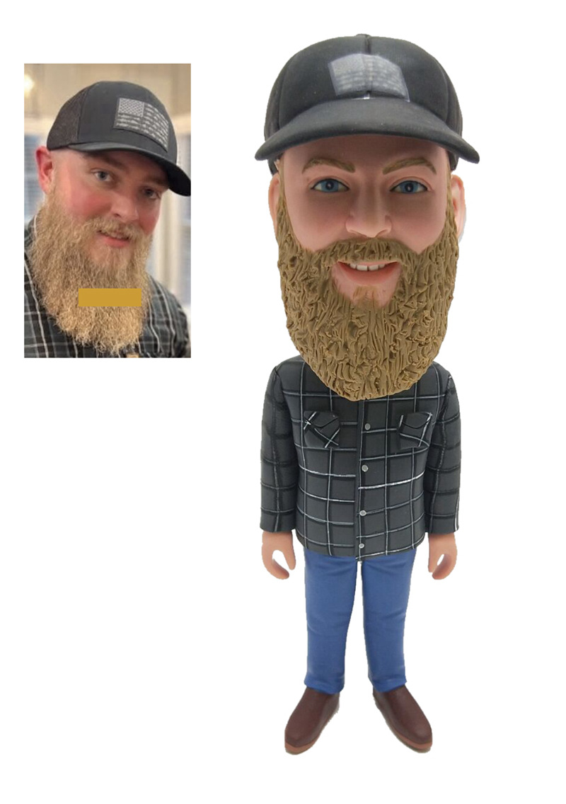Custom Custom beard bobblehead for Dad Christmas gift Custom Father Action Figure Custom Custom beard bobblehead for Dad Christmas gift Custom Father Action Figure