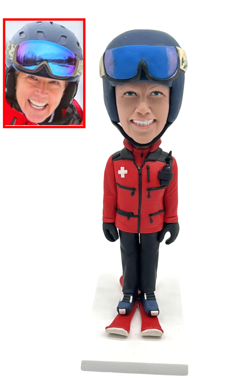 Custom Custom Female Skiing Bobblehead – Personalized Snow Sports Gift Custom Custom Female Skiing Bobblehead – Personalized Snow Sports Gift
